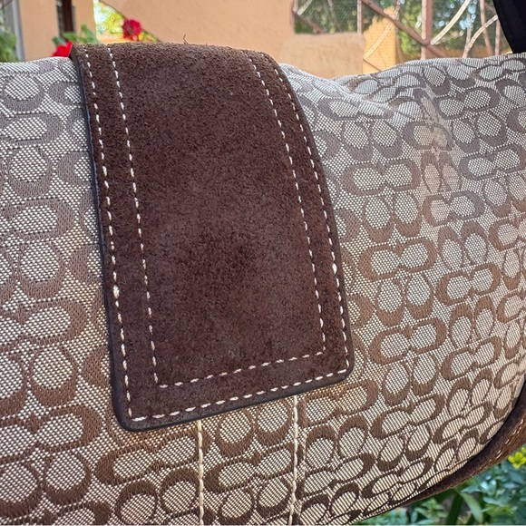 Y2K Vintage Brown Buckle Coach Shoulder Purse - Picture 6 of 10